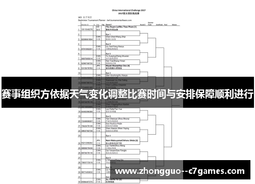 赛事组织方依据天气变化调整比赛时间与安排保障顺利进行
